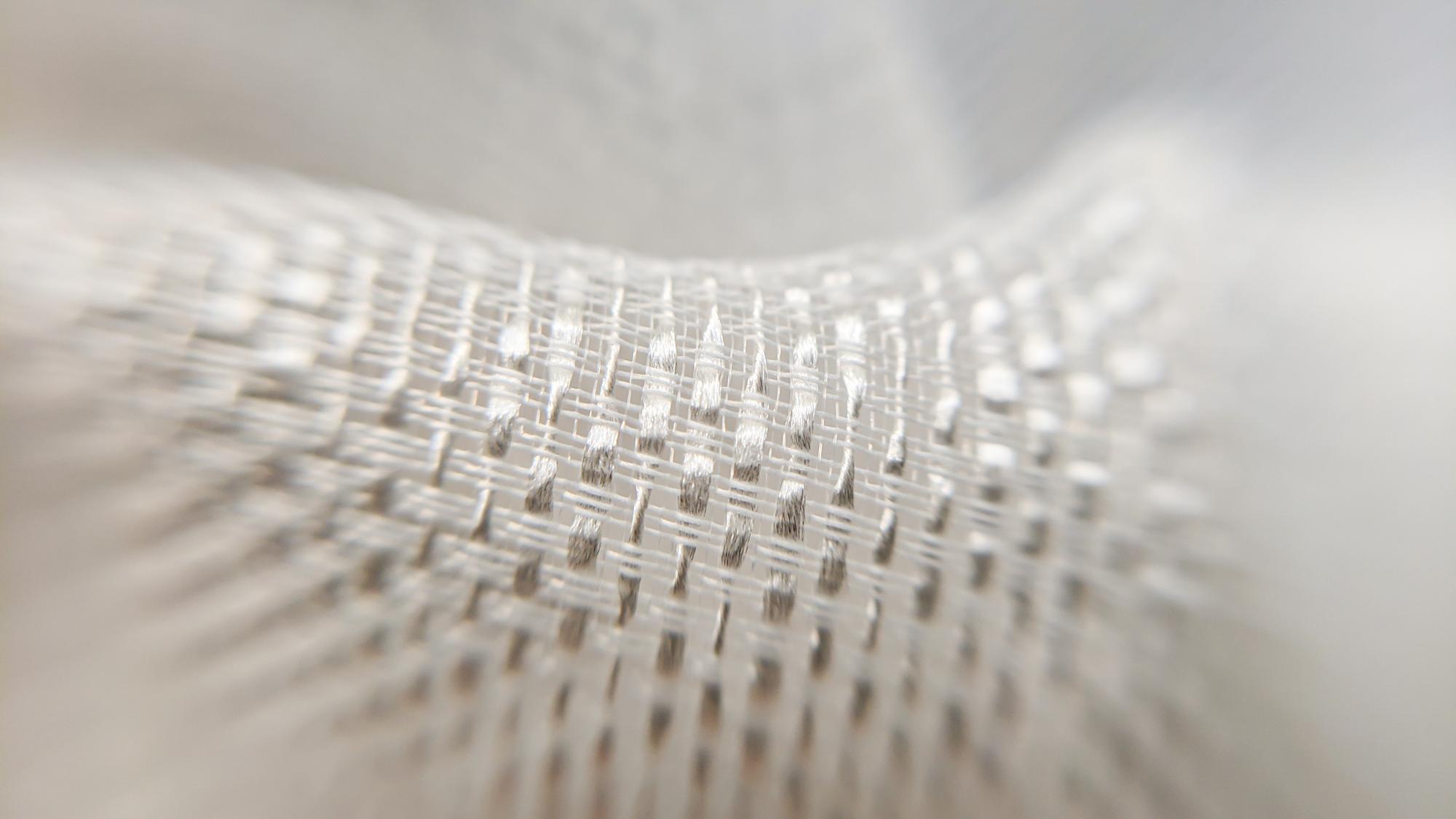 Close-up of metallic thread detail